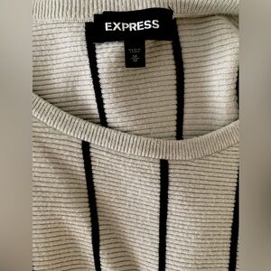 Express gray and black striped sweater M